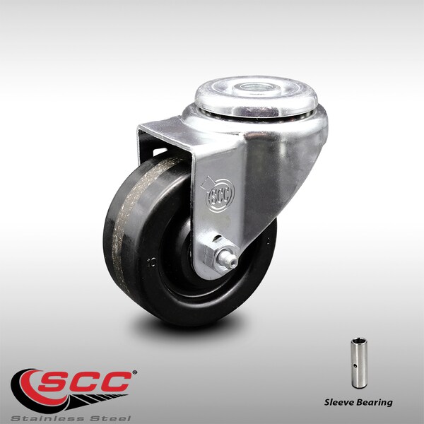 3.5 Inch SS Phenolic Wheel Swivel Bolt Hole Caster